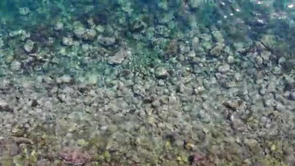 Riprese Aeree Chiara Baia Del Mar Mediterraneo Costa Blanca Spagna — Video Stock
