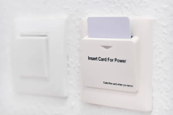 Card holder for energy saving switch — Stock Photo, Image