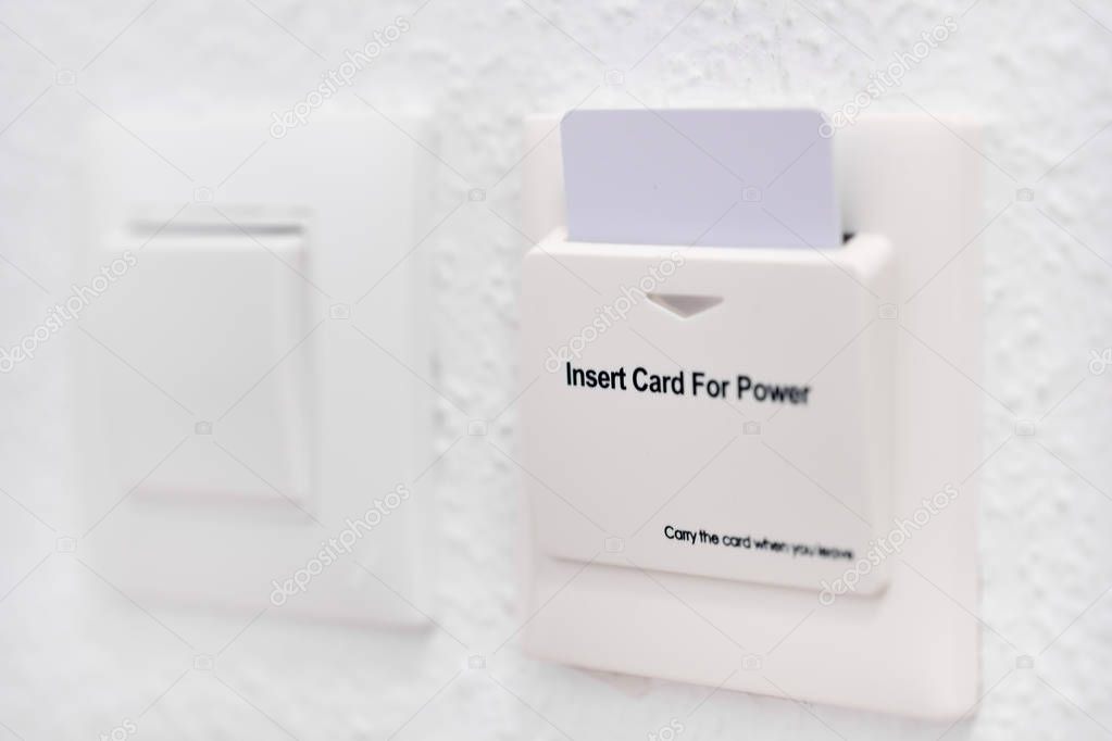 Card holder for energy saving switch