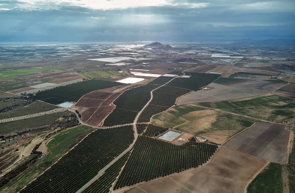 Fotografía aérea dron punto de vista región Murcia — Foto de Stock