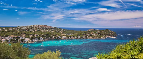 Garis Pantai Bergambar Panorama Kota Santa Ponsa Barat Daya Pulau — Stok Foto