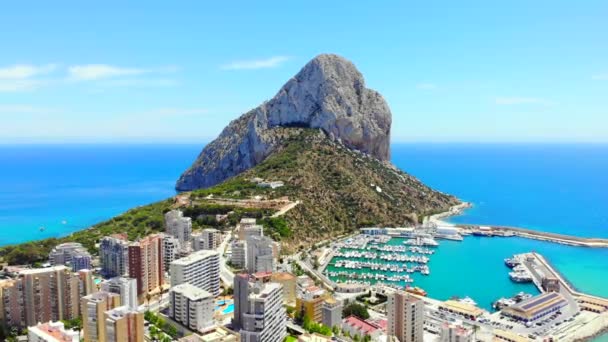 Calpe Espagne Juillet 2020 Vue Aérienne Parc Naturel Penyal Ifac — Video