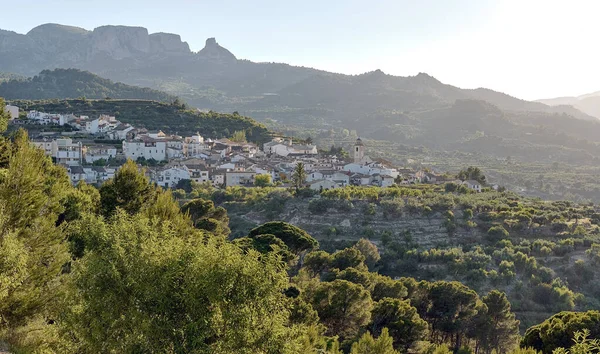 Uitzicht Valenciaanse Stad Benimantell Comarca Marina Baixa Provincie Alicante Spanje — Stockfoto