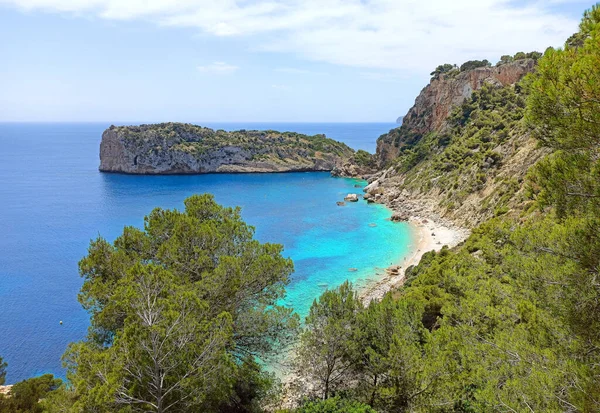 Vista Pitoresca Para Costa Rochosa Costa Blanca Comunidade Valenciana Espanha — Fotografia de Stock