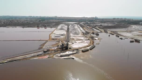 Las Salinas Torrevieja Spanyol Üdülőhely Város Panorámás Kilátás Felülről Drón — Stock videók