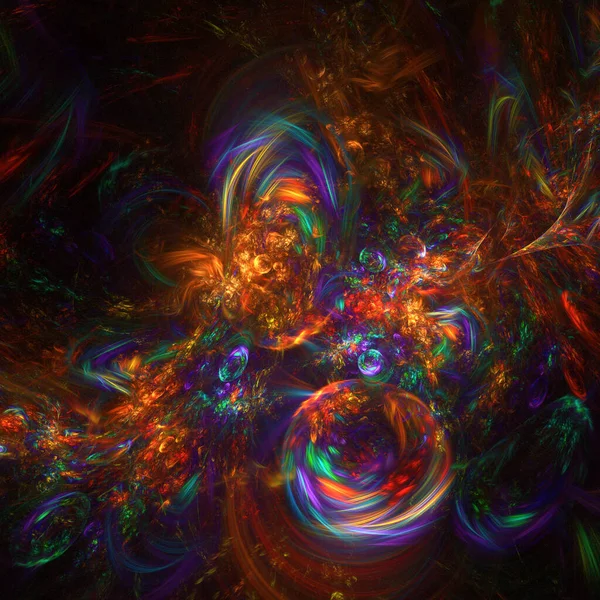 Абстрактный Многоцветный Фрактальный Фон — стоковое фото