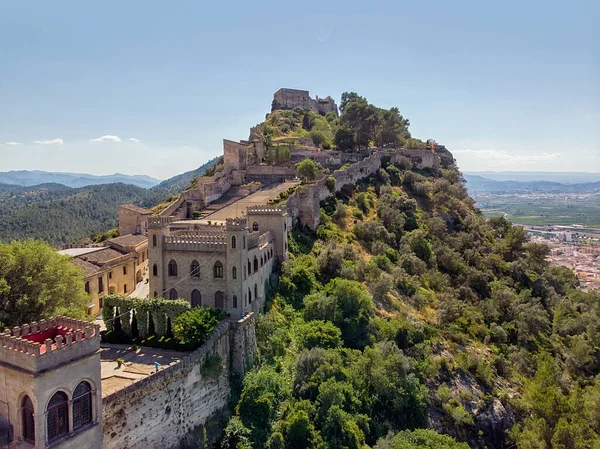 Imagen Aérea Xativa Antiguo Castillo Español Comunidad Valenciana España —  Fotos de Stock