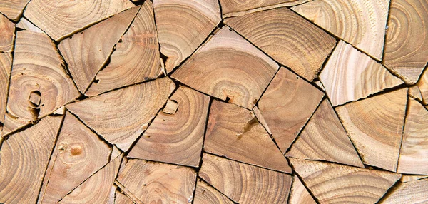 Nahaufnahme Von Holz Feuerholz Wand Hintergrund — Stockfoto