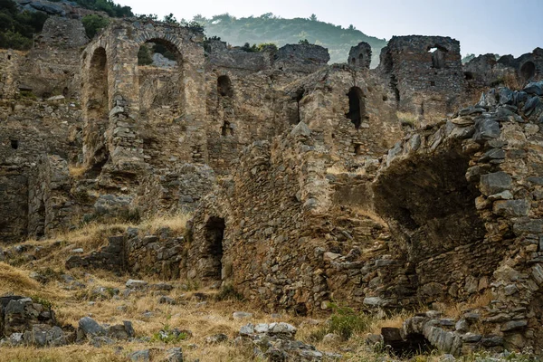 Ερείπια Της Αρχαίας Ρωμαϊκής Πόλης Anemurium Στο Ανεμουρίου Τουρκίας Royalty Free Εικόνες Αρχείου