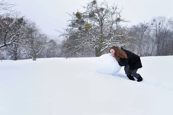 Bola de neve pesada grande — Fotografia de Stock