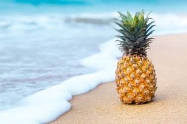 ananas arka planda deniz