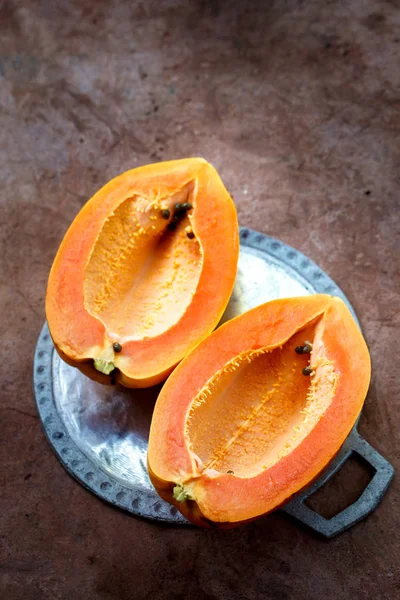 Papaya, top view — Stock Photo, Image