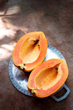 Olgun papaya, yakın çekim