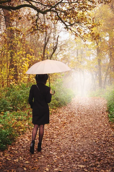 Mujer bajo el paraguas —  Fotos de Stock