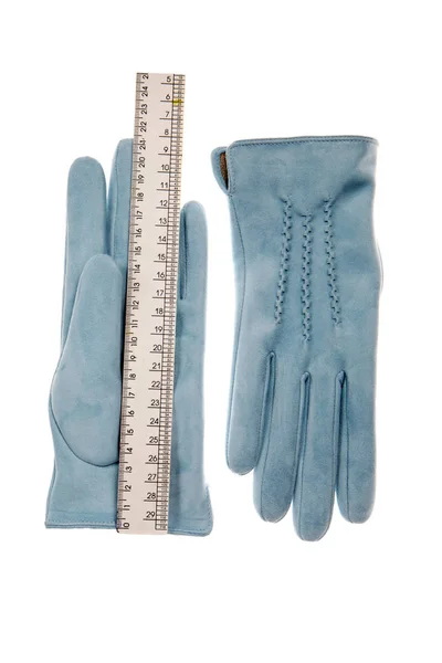 Классические перчатки с линейкой — стоковое фото