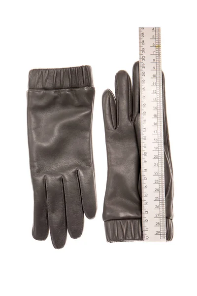 Beautiful Women Gloves Made Genuine Leather — Stock Photo, Image