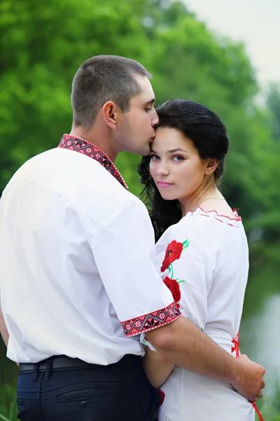 Brilho Noiva Casamento Estilo Ucraniano — Fotografia de Stock