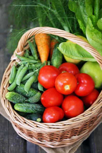 Zdravé Potraviny Pozadí Fotografie Různých Druhů Zeleniny Velký Koš — Stock fotografie