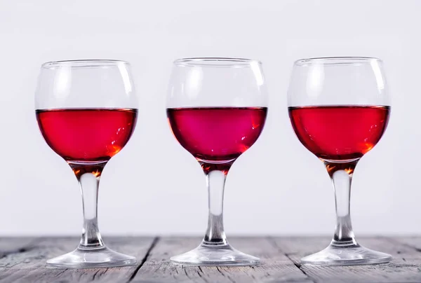 Collection of rose wine in a glass