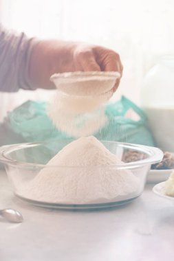 Şef Pastel tonlama fotoğraf birlikte, köfte hazırlanması