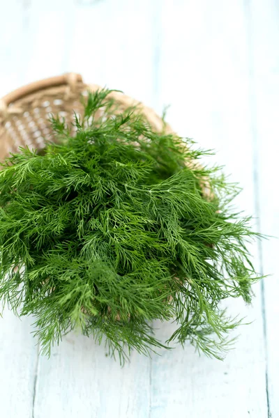 hafif bir arka plan üzerinde taze dereotu demet