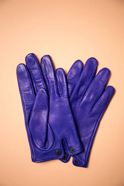 Schöne Helle Handschuhe Aus Echtem Leder Für Frauen — Stockfoto