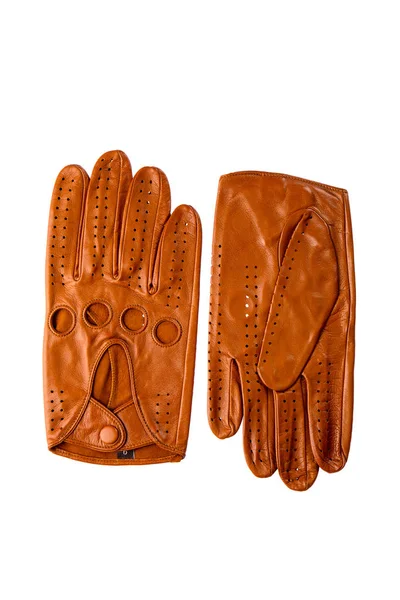 Beautiful Men Gloves Made Genuine Leather — Stock Photo, Image