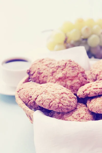 Petit Déjeuner Traditionnel Café Avec Biscuits — Photo