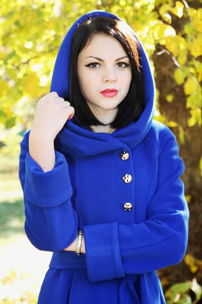 Jovem Mulher Bonita Parque Outono — Fotografia de Stock