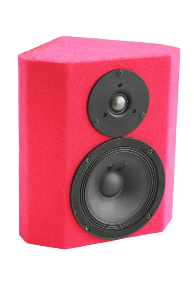 Red Dynamic Loudspeaker Musical Acoustic Equipment — Stock Photo, Image