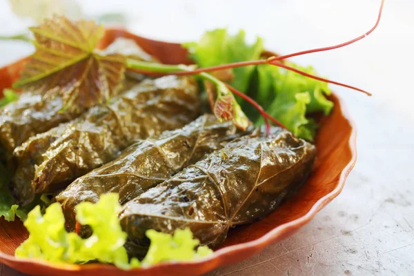 Dolma Feuilles Raisin Remplissage Plat Caucase — Photo