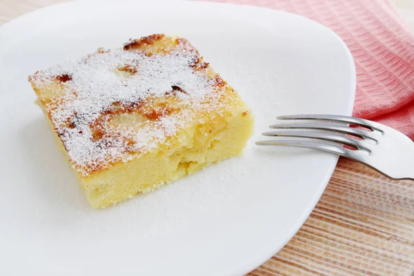 Easy Dessert Casserole Cheese Apples — Stock Photo, Image