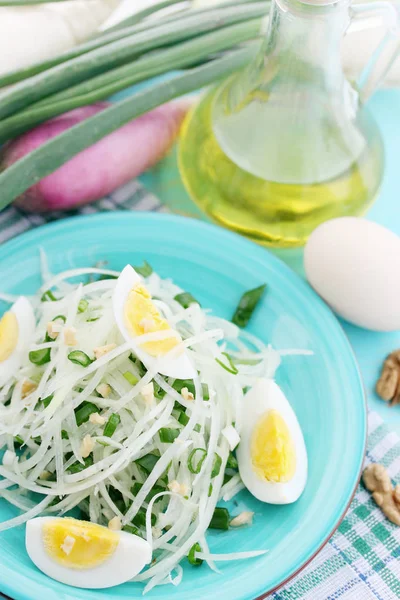 Spring Salad Long Radish Egg — Stock Photo, Image