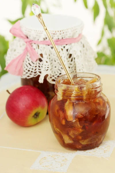 Jam Made Apple Slices Spices — Stock Photo, Image