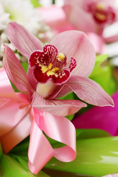 Belle Orchidée Rose Orchidaceae Dans Bouquet — Photo