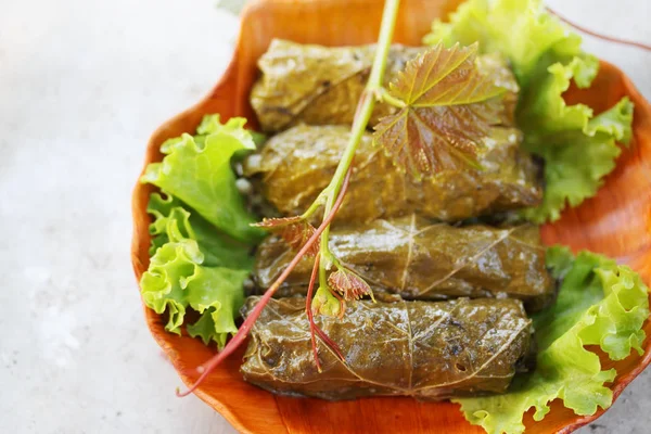 Dolma Hojas Uva Relleno Plato Cáucaso — Foto de Stock