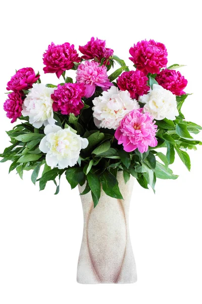 Large Beautiful Bouquet Peonies Vase — Stock Photo, Image