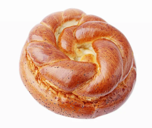 Chleb Mak Białym Tle — Zdjęcie stockowe