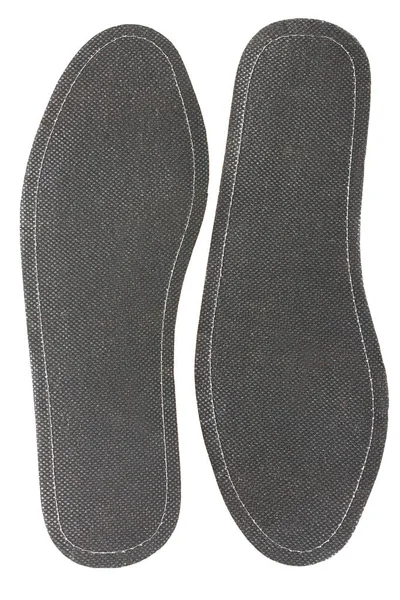 Paar Schwarze Innensohlen Für Die Fußbekleidung — Stockfoto