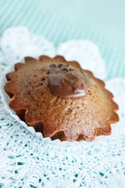 Home Baking Filling Chocolate Cupcake — Stock Photo, Image