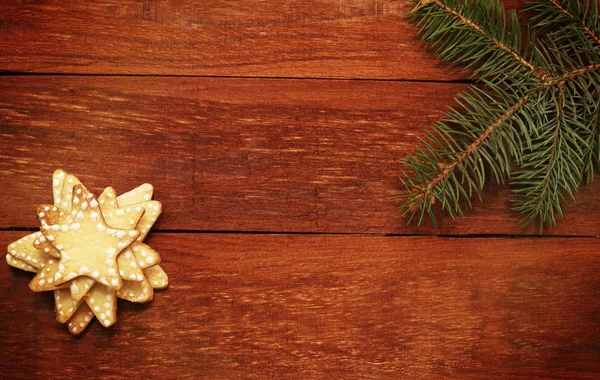星の形のジンジャーブレッド クッキーをクリスマス — ストック写真