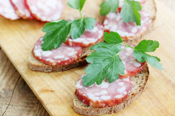 Smoked Sausage Rye Bread Spice — Stock Photo, Image