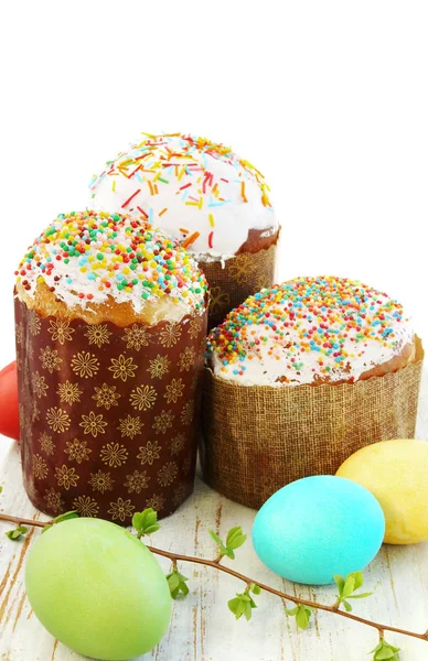 Easter Cakes Eggs Festive Still Life — Stock Photo, Image