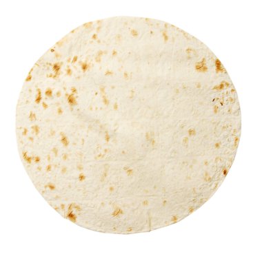 Beyaz arka plan üzerinde izole ince Ermeni lavaş