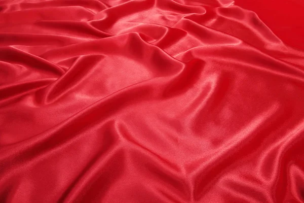 Beautiful Red Silk Cloth Fabrics Texture — Stock Photo, Image