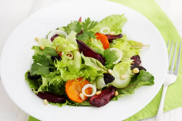 Salad Roast Beetroot Orange Pine Nuts — Stock Photo, Image