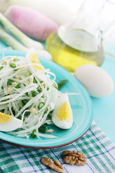 Spring Salad Long Radish Egg — Stock Photo, Image