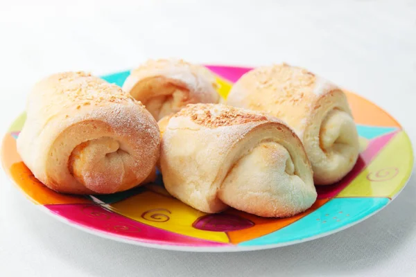 Domestic Baking Breakfast Croissants — Stock Photo, Image