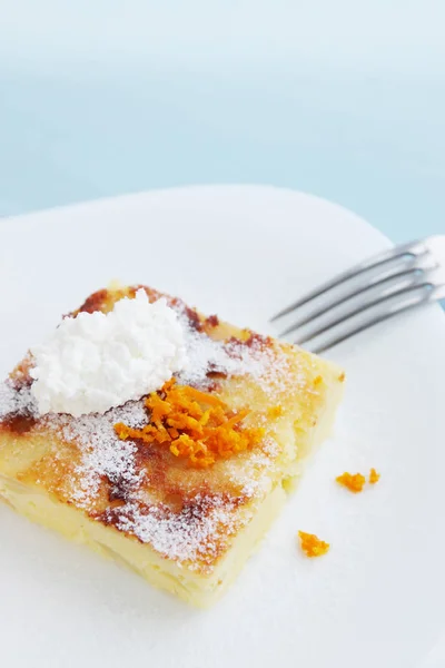 Gemakkelijk Dessert Braadpan Met Kaas Appels — Stockfoto