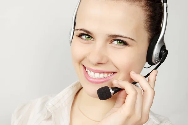 Support Phone Operator Headset Gray Stock Picture
